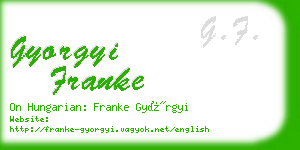 gyorgyi franke business card